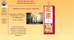 Desktop Screenshot of antikvariat.rkka.cz