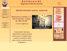 Tablet Screenshot of antikvariat.rkka.cz